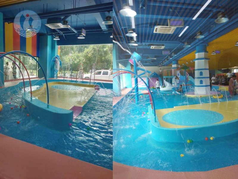 雙槳兒童水上樂(lè)園施工案例之鳳臺(tái)海豚灣店